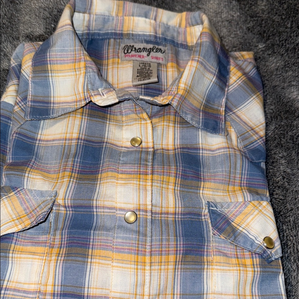 Wrangler Multicolor Plaid Button-Down Shirt